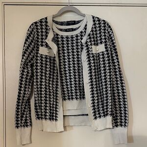 Fate Monochrome Houndstooth Cardigan